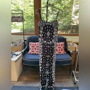 INC International Concepts Black and White Jumpsuit - Spaghetti Straps/Strapless